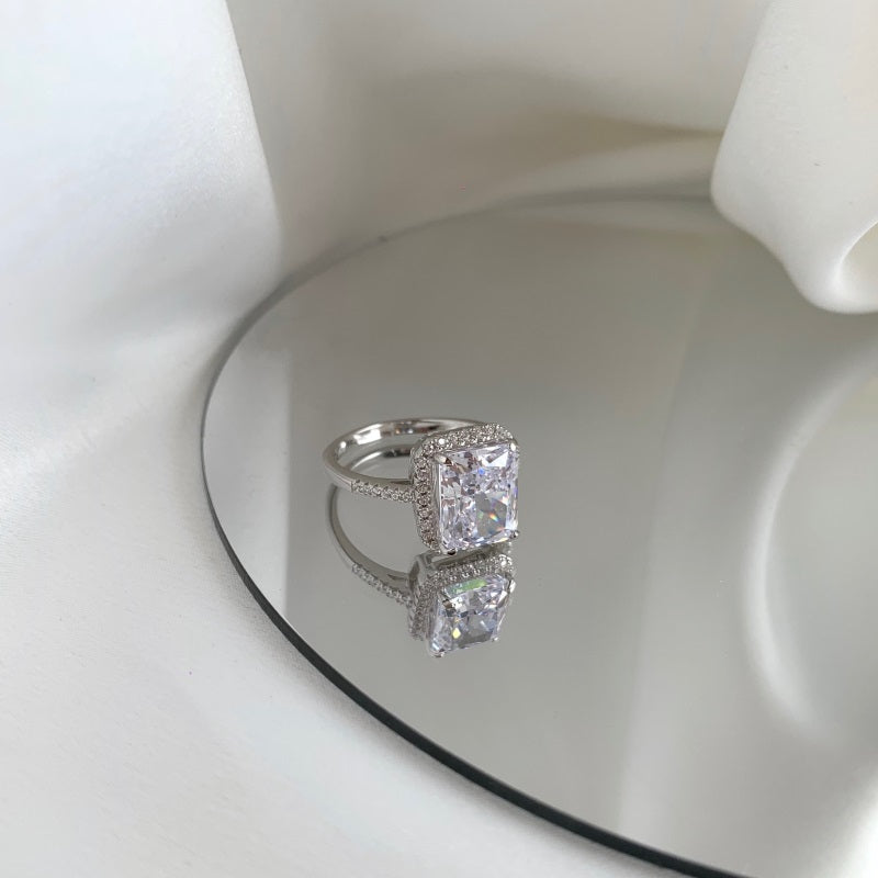 Extravagant CZ Rectangle Ring
