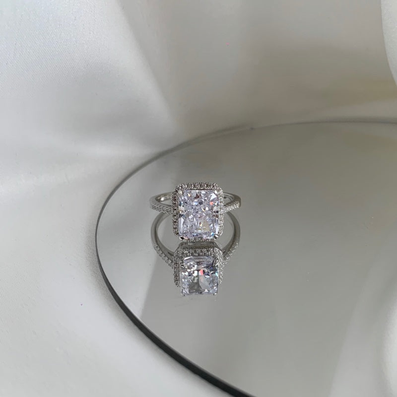 Extravagant CZ Rectangle Ring