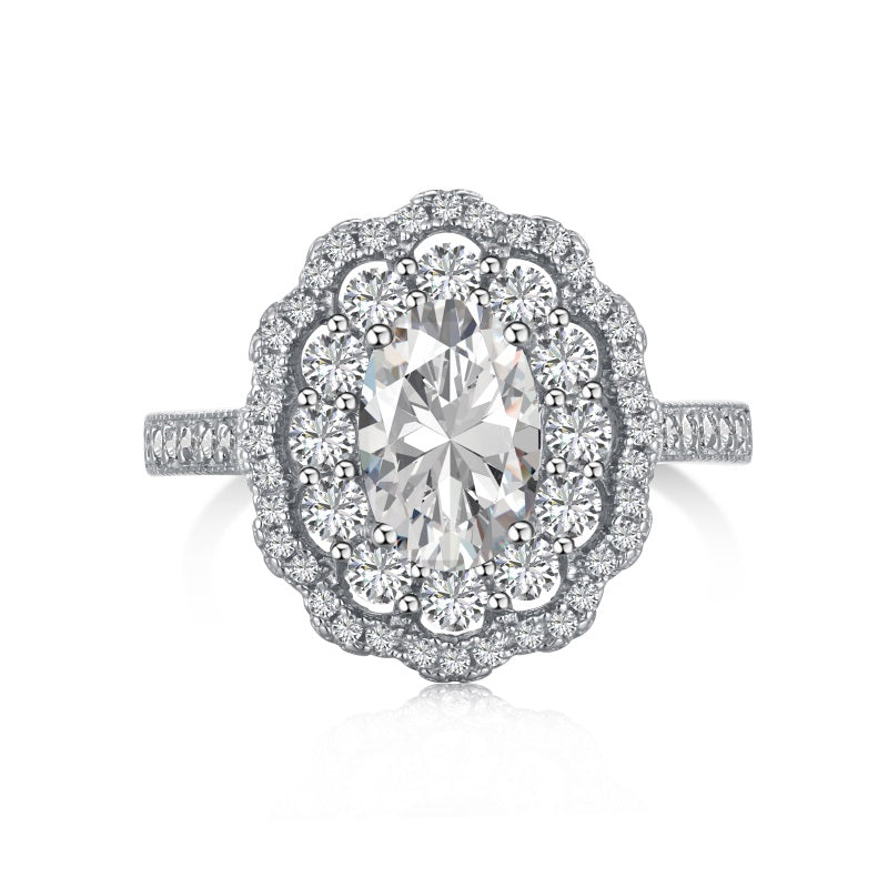 Oval Vintage CZ Ring