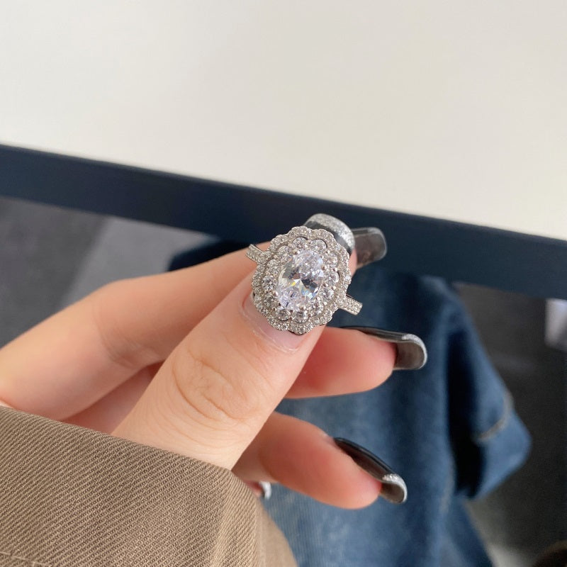 Oval Vintage CZ Ring
