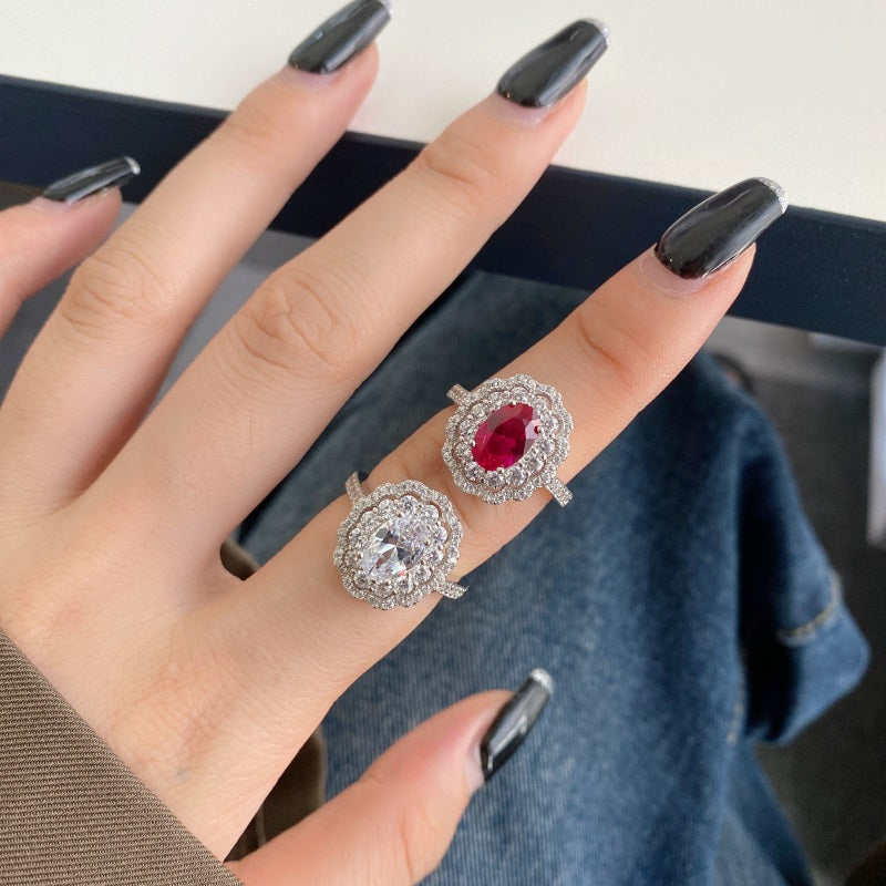 Oval Vintage CZ Ring