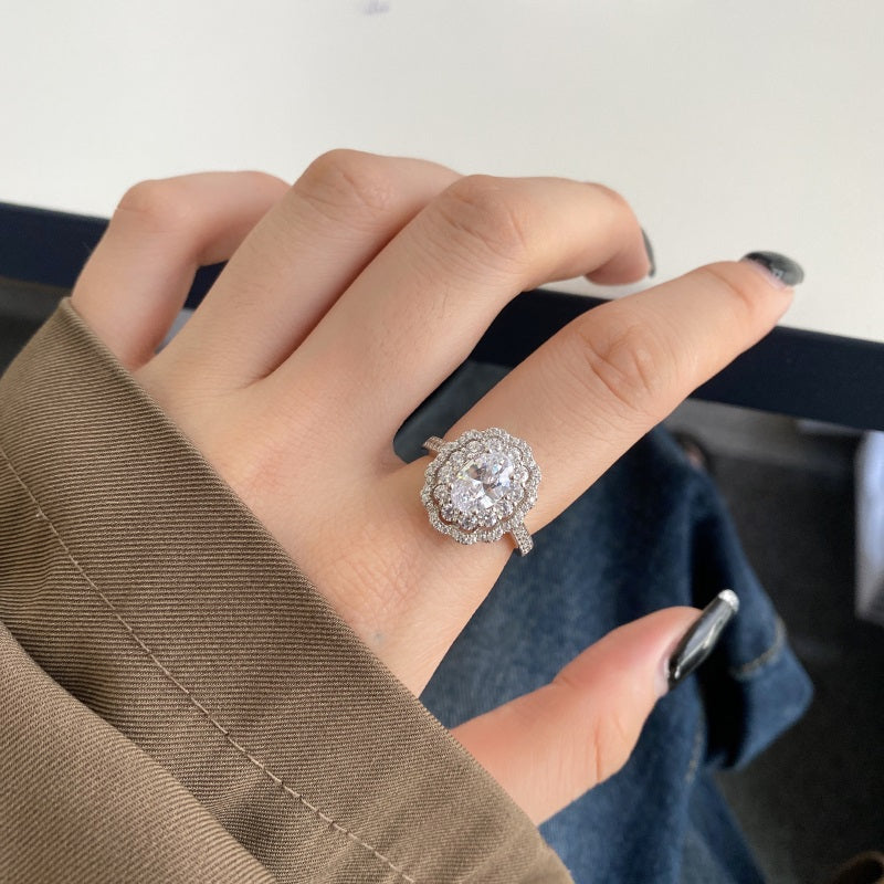 Oval Vintage CZ Ring