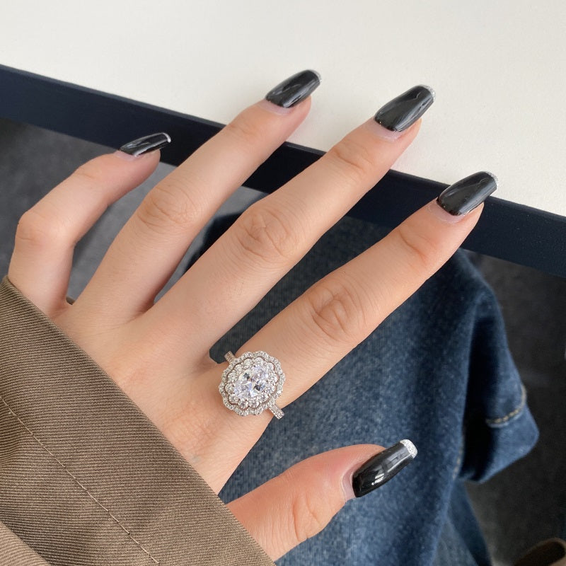 Oval Vintage CZ Ring