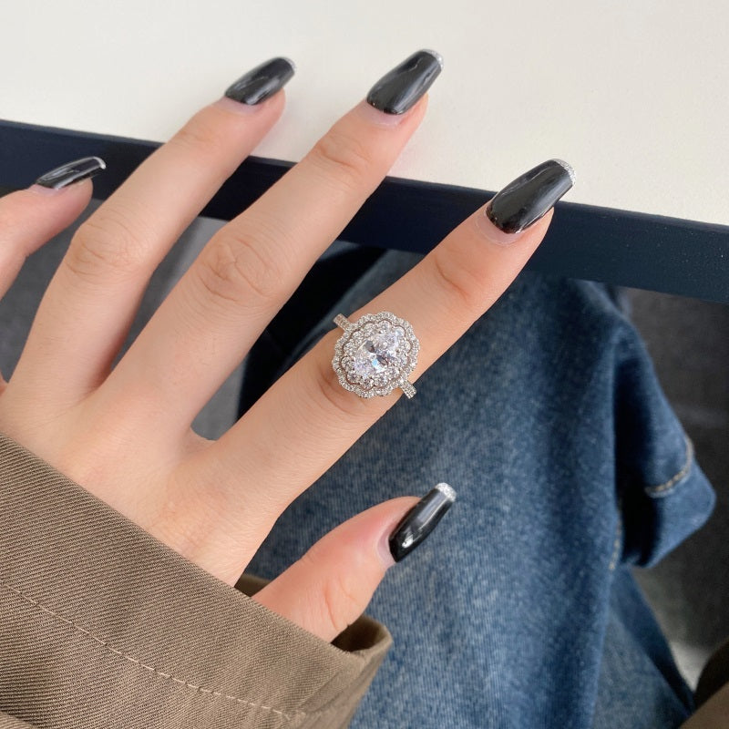 Oval Vintage CZ Ring