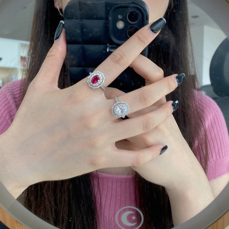 Oval Vintage CZ Ring