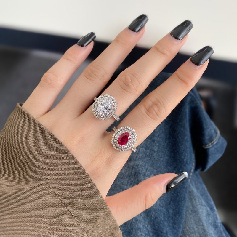Oval Vintage CZ Ring