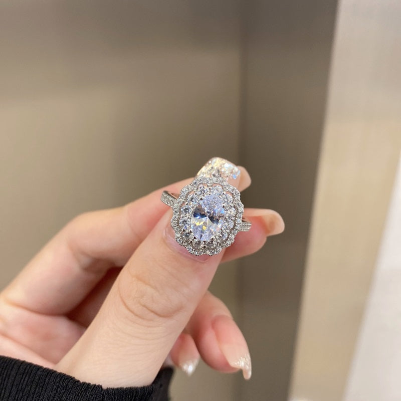 Oval Vintage CZ Ring