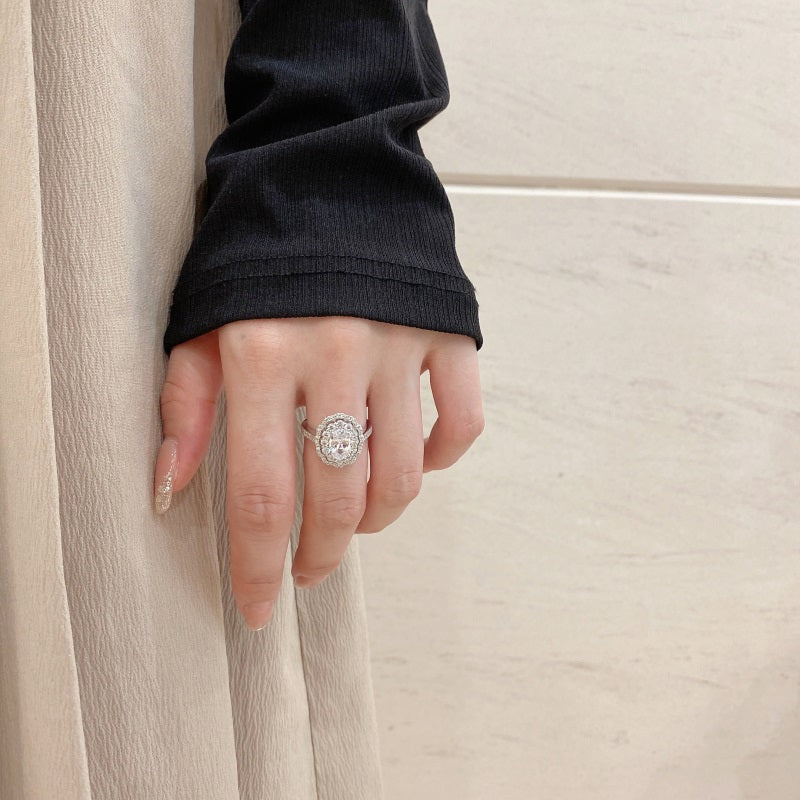 Oval Vintage CZ Ring
