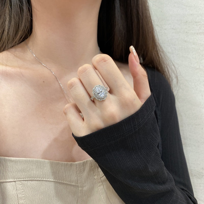 Oval Vintage CZ Ring