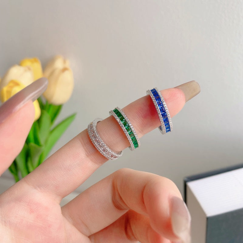 Square CZ Eternity Ring