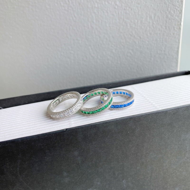 Square CZ Eternity Ring