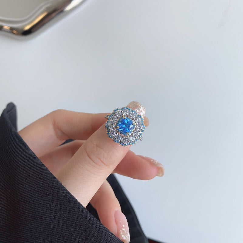 Blue CZ Vintage Ring