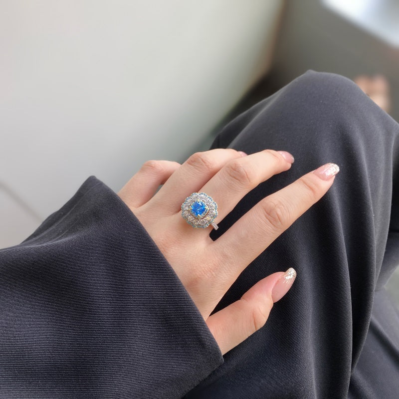 Blue CZ Vintage Ring