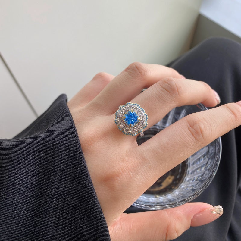 Blue CZ Vintage Ring