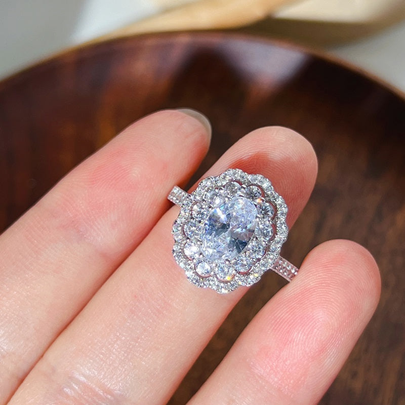 Oval Vintage CZ Ring