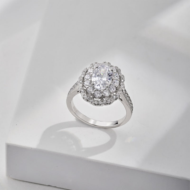 Oval Vintage CZ Ring