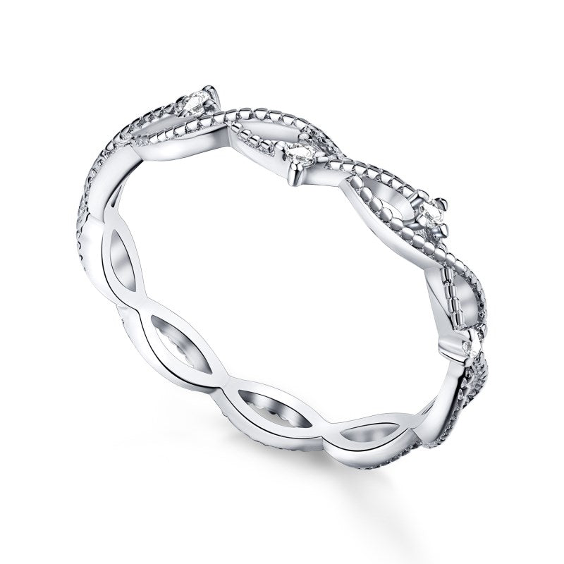 Clear CZ Twist Band
