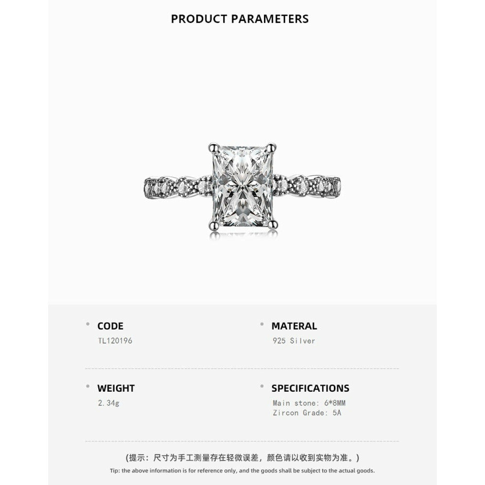 CZ Rectangle Ring