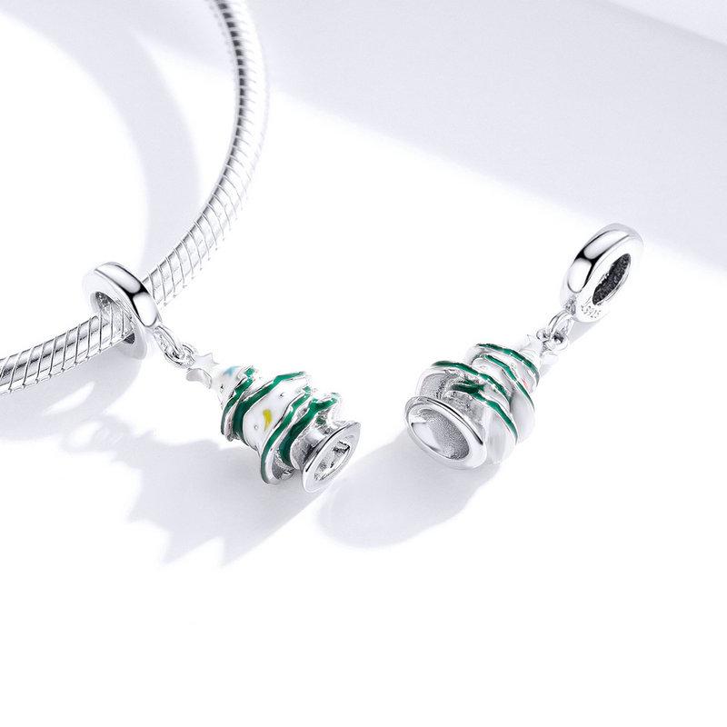 White Christmas Tree Danble Charm