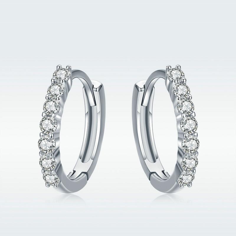 CZ Crystal Circle Round Earrings for Women