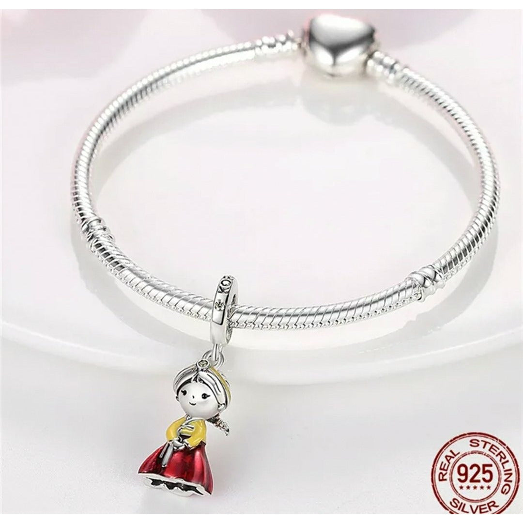 Enamel Korean Hanbok Girl Dangle Charm
