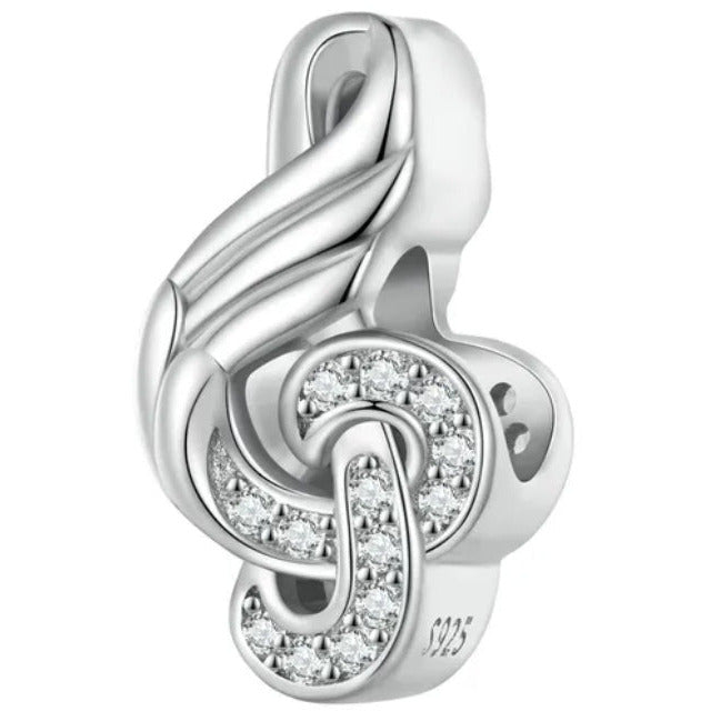 CZ Music Note Bead Charm