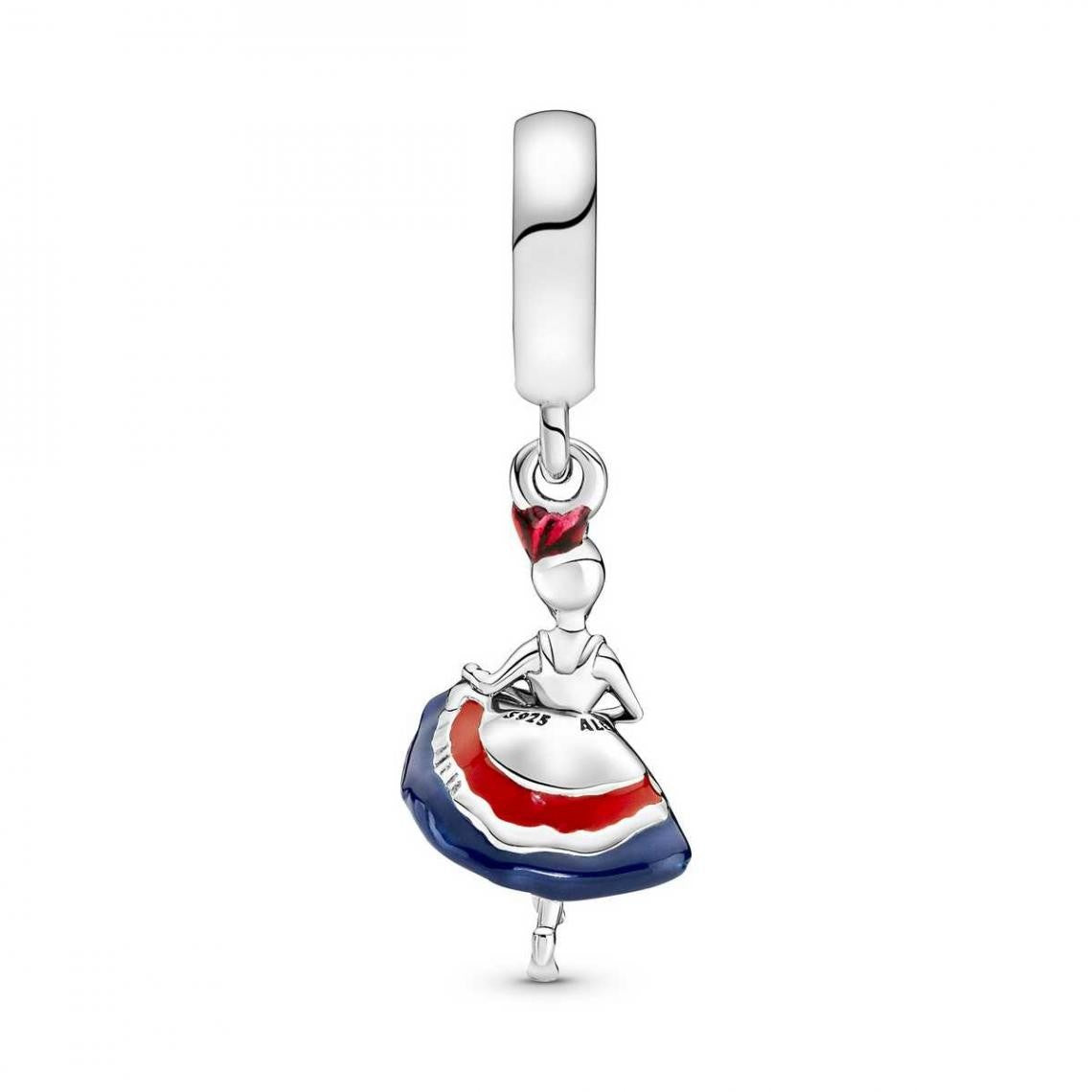 Enamel French Cancan Dancer Dangle Charm
