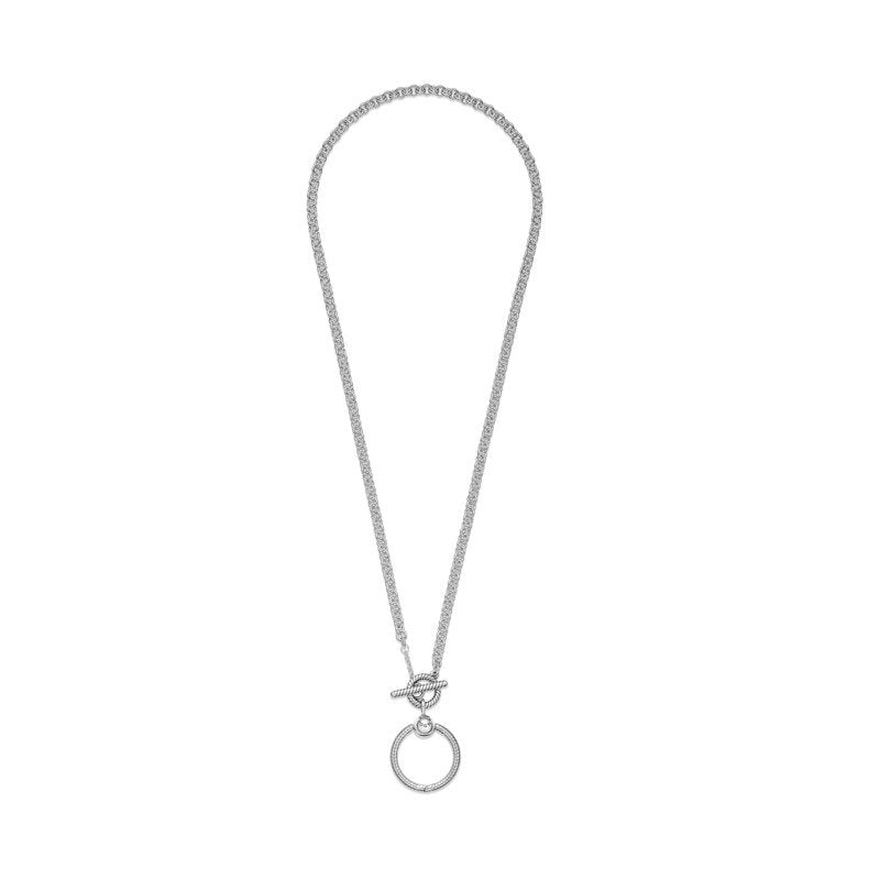 O Pendant T-bar Necklace