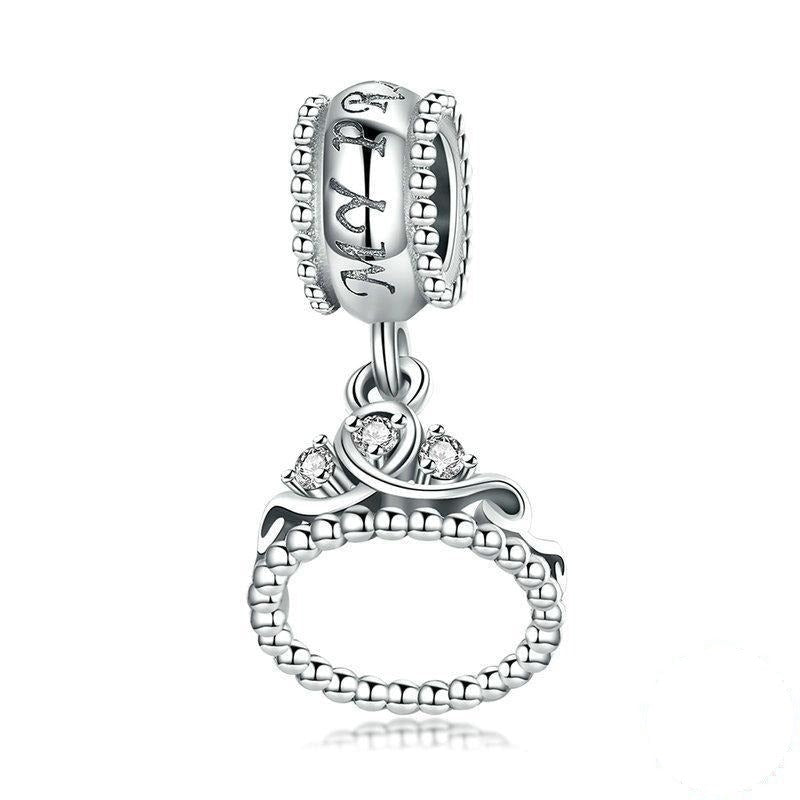 Trendy Princess Crown Dangle Charm