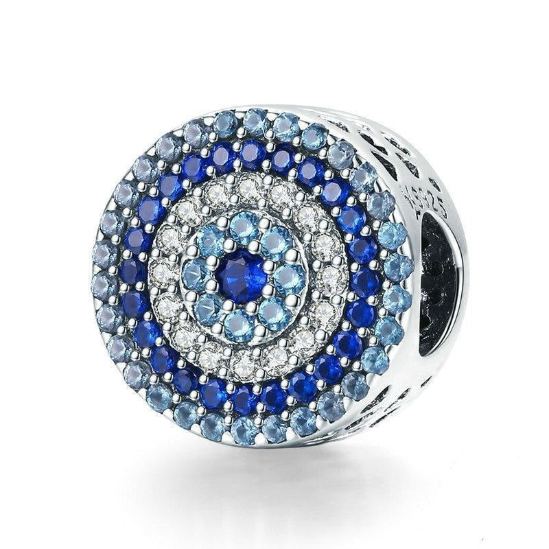Fashion New Blue Eye Lucky Blue Cubic Zircon Beads Charms
