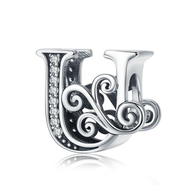 Alphabet Letter A-Z Bead Charm