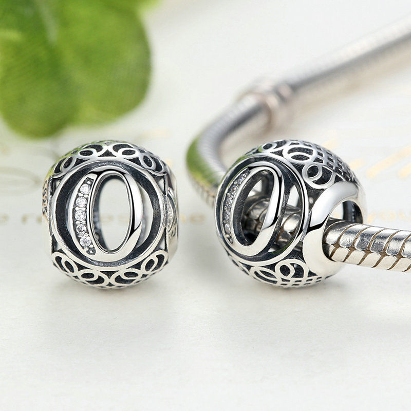 Alphabet Letter A-Z Bling Bead Charm