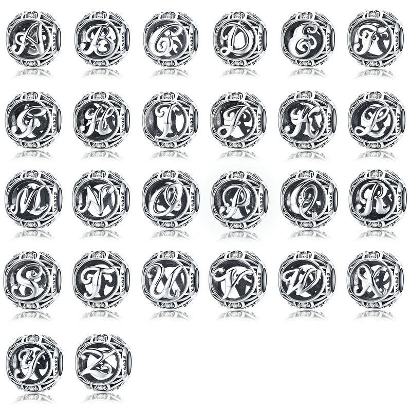 Alphabet Vintage Letter A-Z Bead Charm