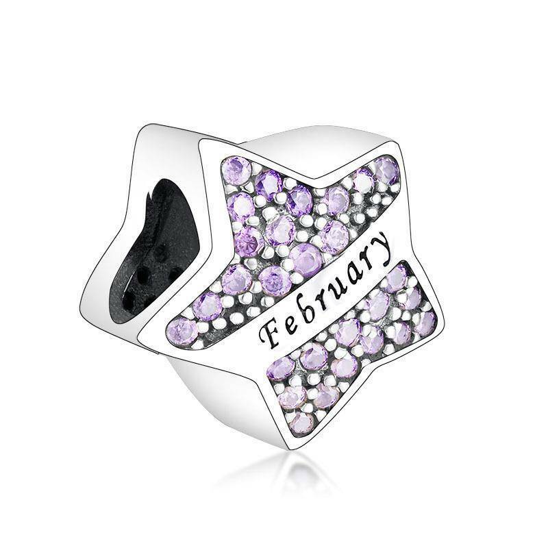 Star Shaped Birthstone Bead Charm