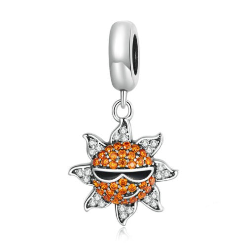 CZ Delicate Sun Dangle Charm