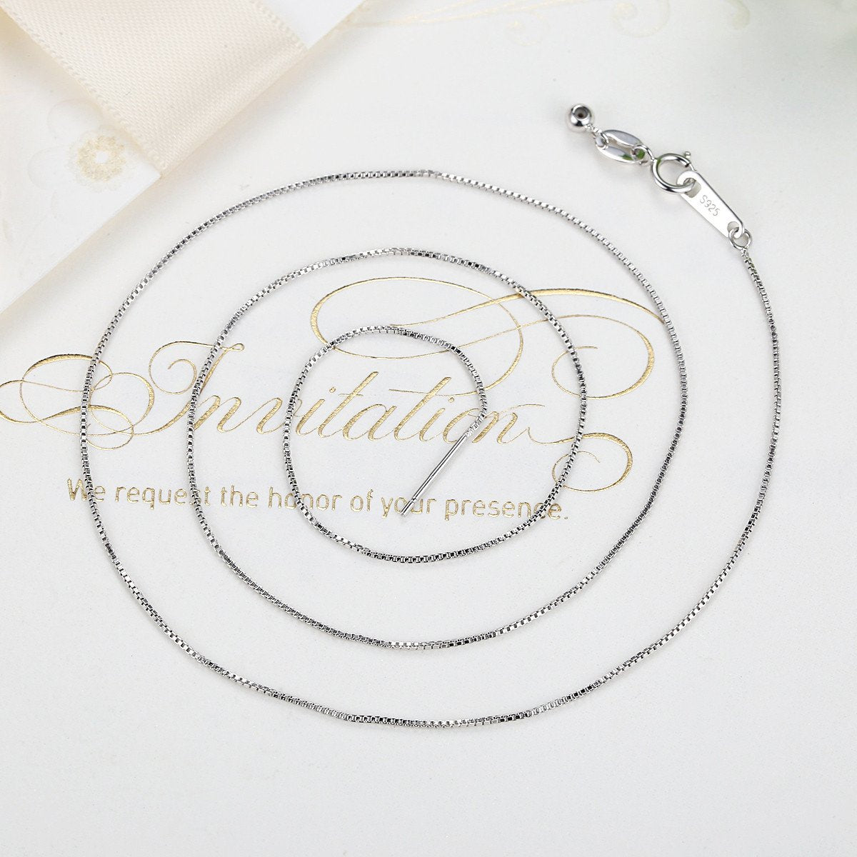 Classic Basic Chain 100% 925 Sterling Silver Lobster Clasp Adjustable Necklace Chain Fashion Jewelry SCA008-45