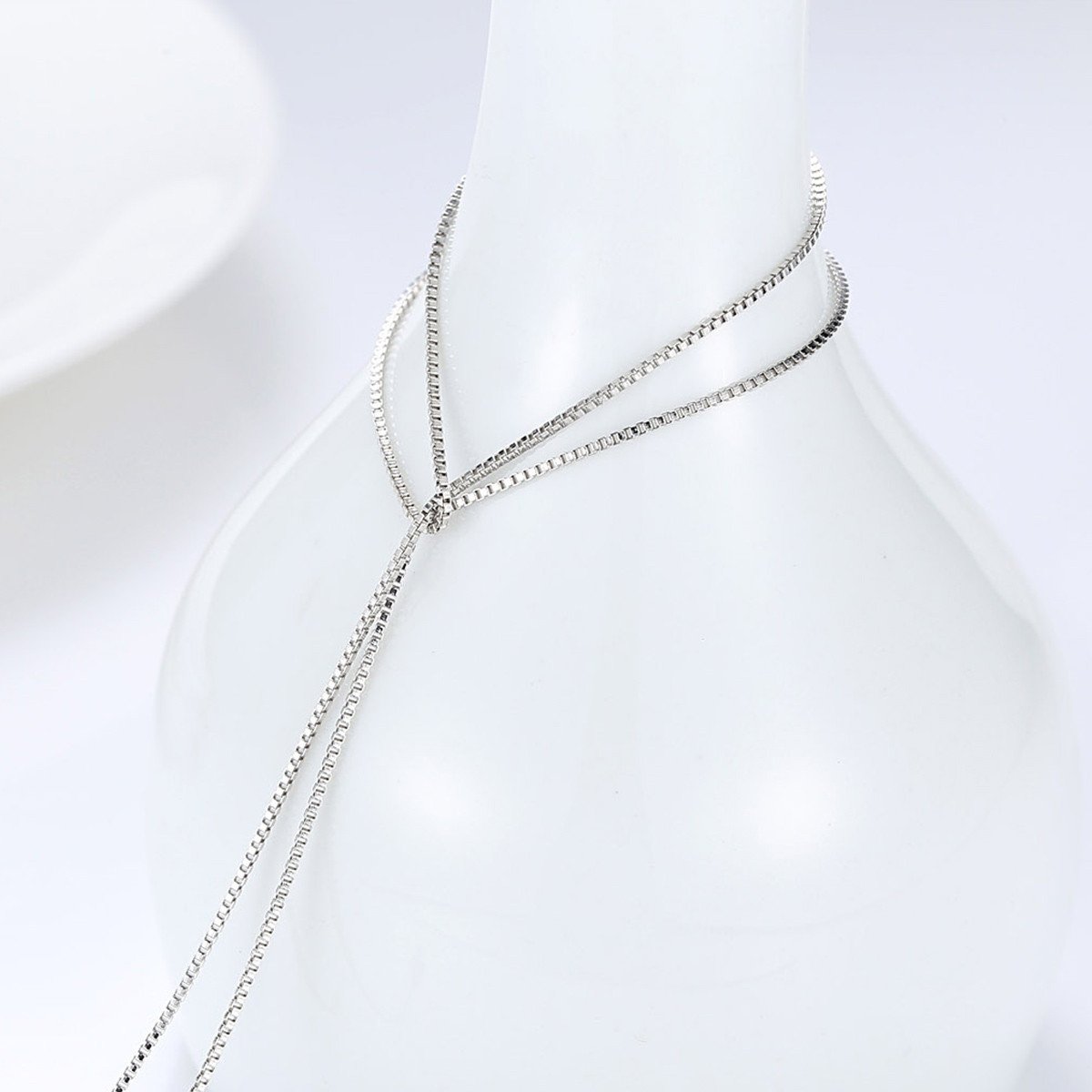 Classic Basic Chain 100% 925 Sterling Silver Lobster Clasp Adjustable Necklace Chain Fashion Jewelry SCA008-45
