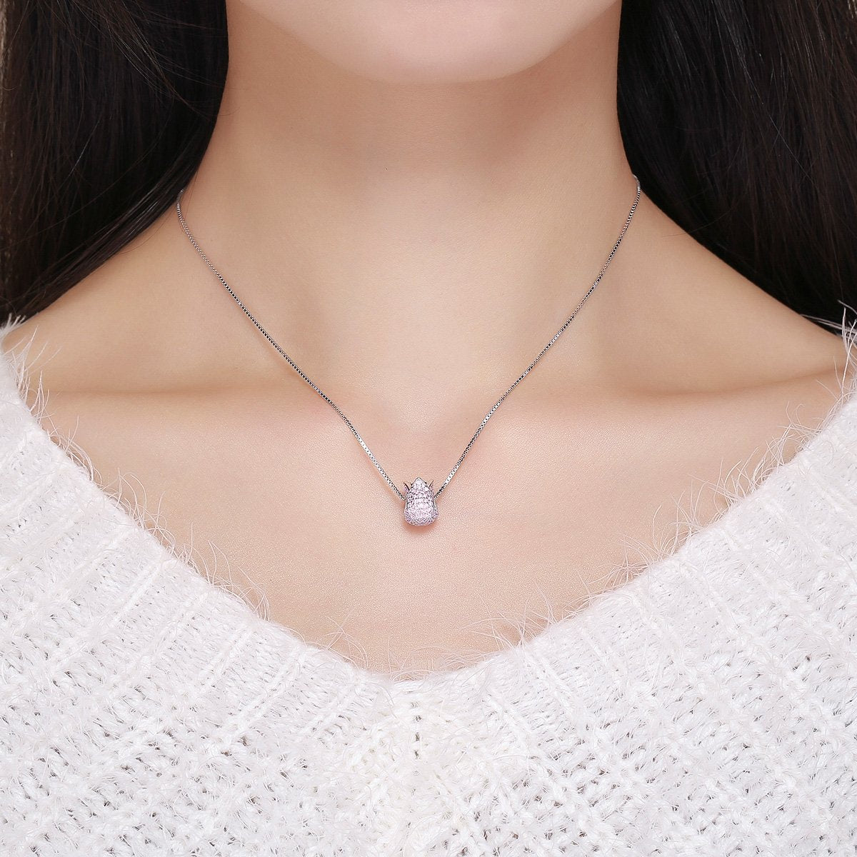 Romantic 925 Sterling Silver Tulip Flower Petals Pink CZ Beads fit Women Bracelet & Necklaces DIY Jewelry Making SCC569