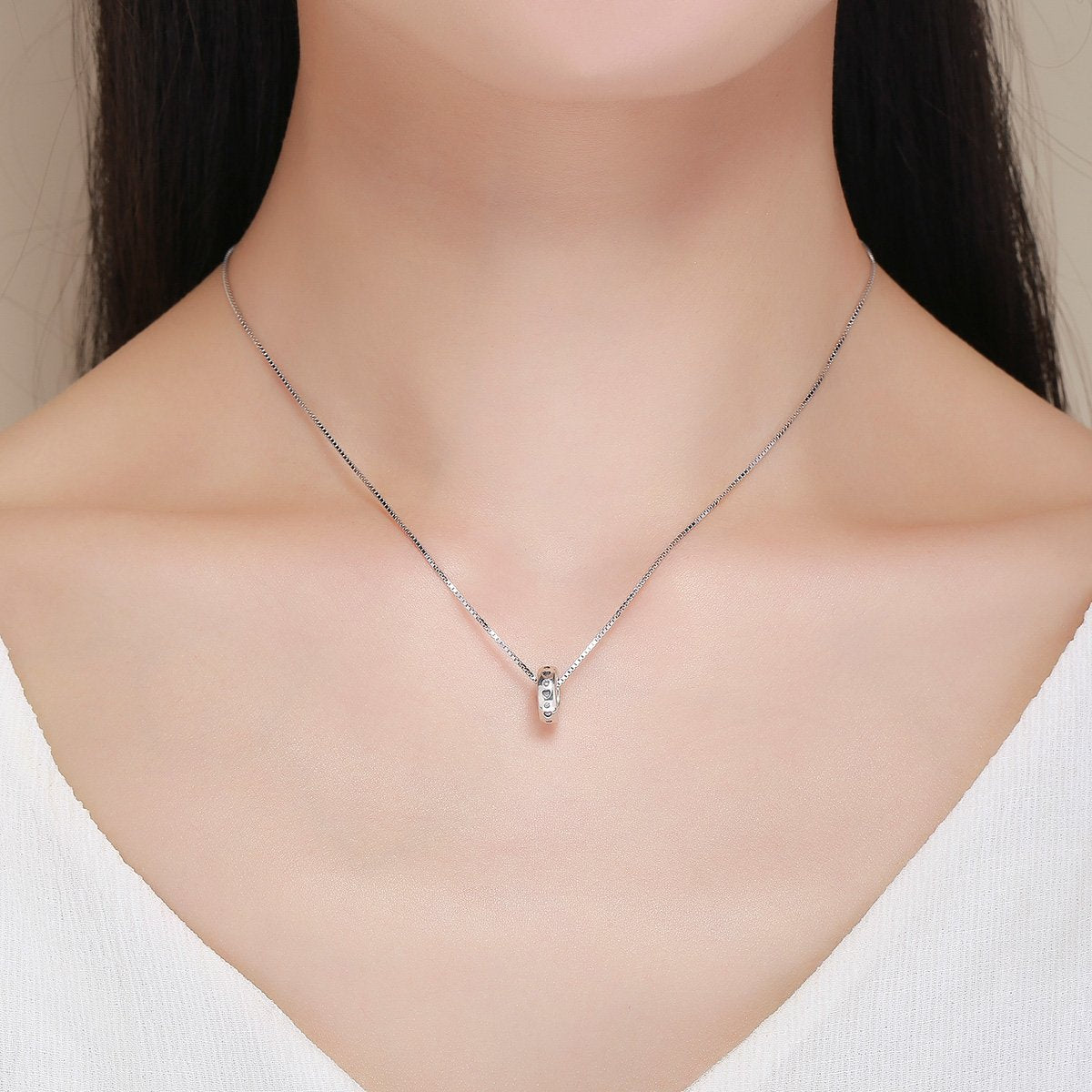 Real 925 Sterling Silver Spacer Heart Shape Engrave Charm Beads fit Women Charm Bracelet Necklace Fine Jewelry SCC593