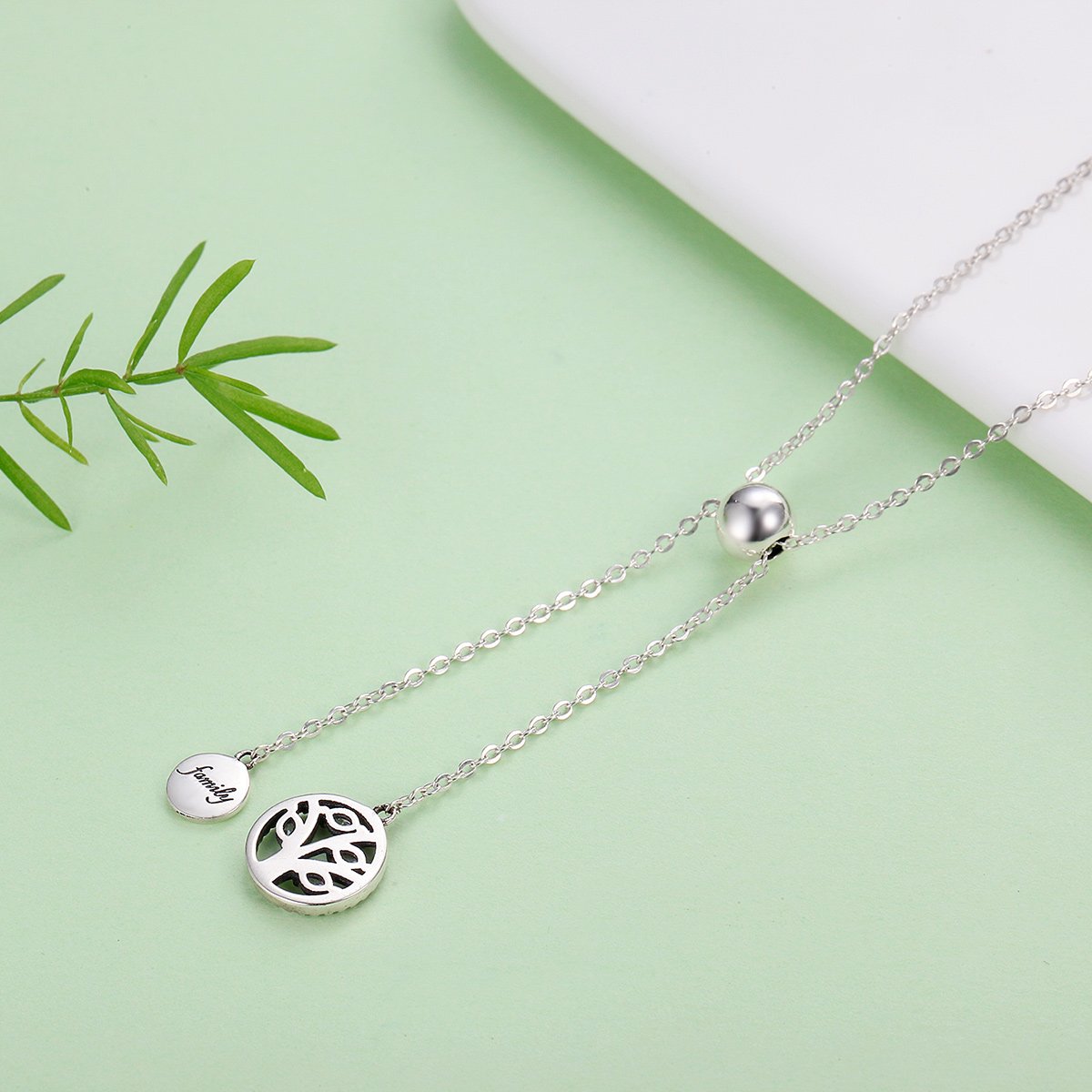 Genuine 925 Sterling Silver Tree of Life & House Letter Link Chain Necklaces & Pendants Authentic Silver Jewelry SCN106