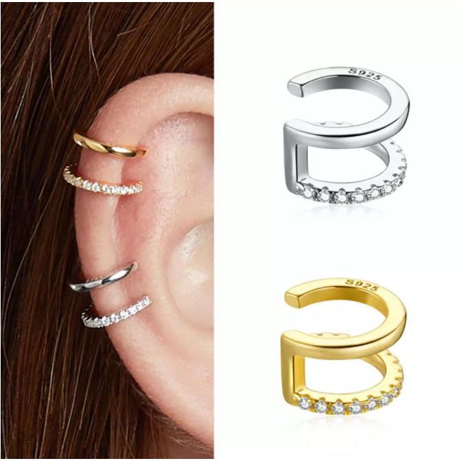 Double Loop CZ Ear CUFFS