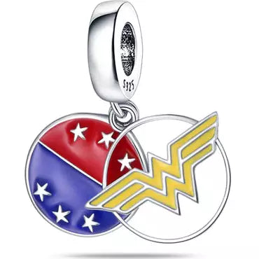 Wonder Woman Dangle Round Charm