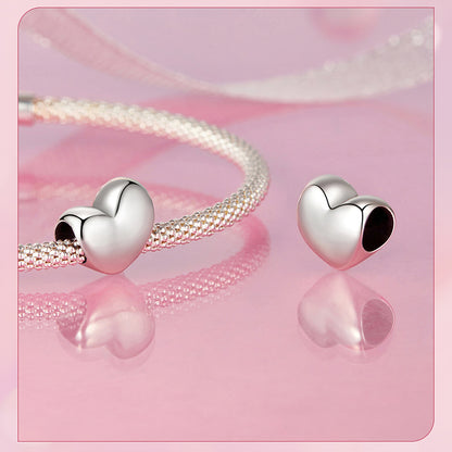 Plain Heart Bead Charm