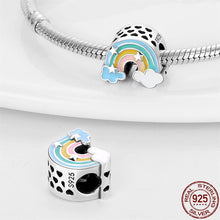 Load image into Gallery viewer, 925 Sterling Silver Rainbow Bead Charm