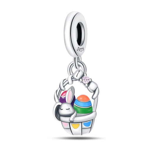 Easter Egg Basket Dangle Charm