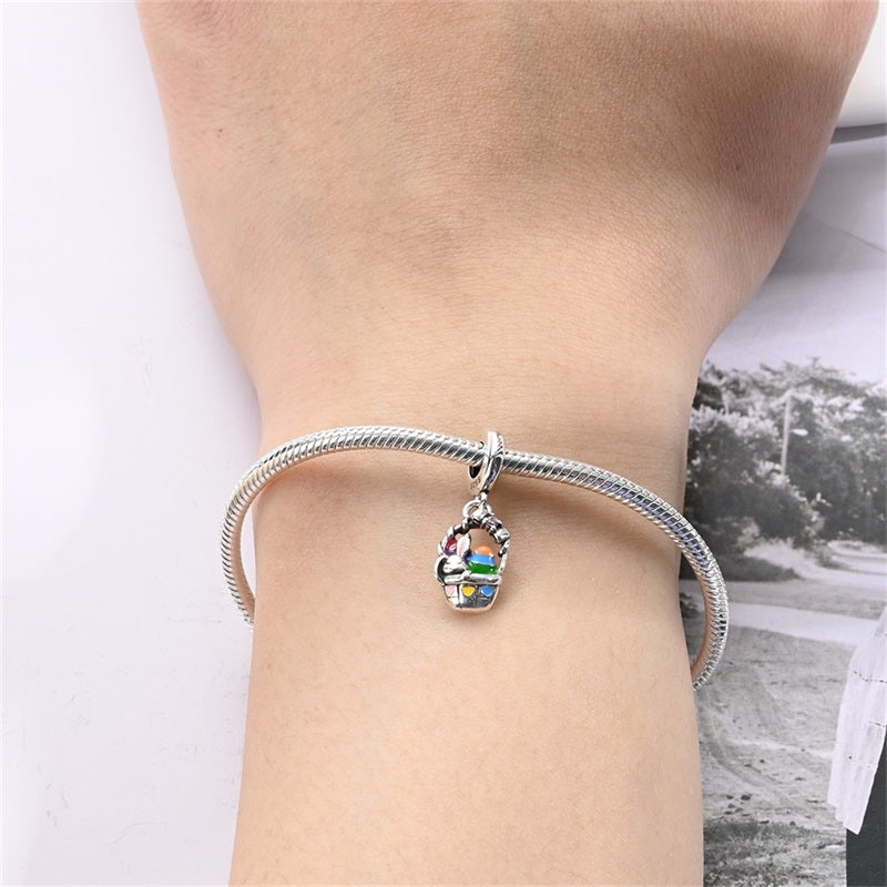 Easter Egg Basket Dangle Charm