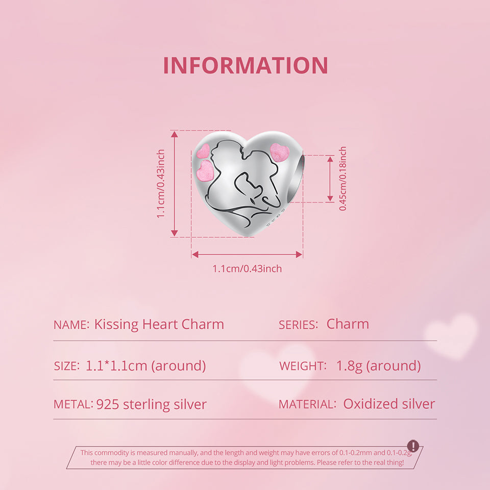 Couple  Heart Bead Charm