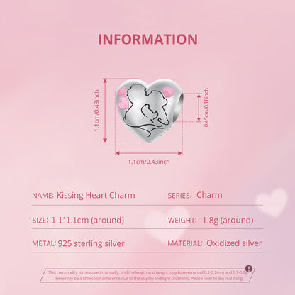 Couple  Heart Bead Charm