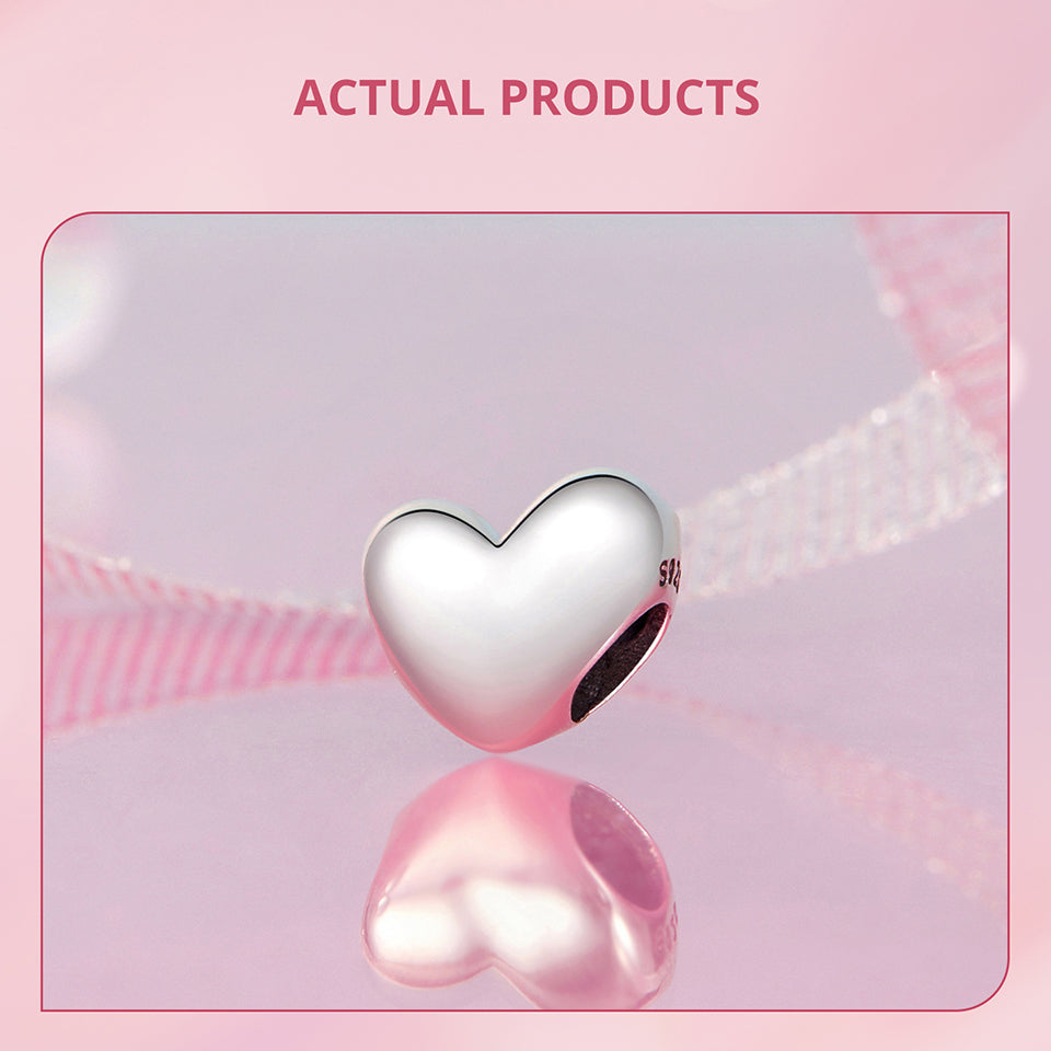 Plain Heart Bead Charm