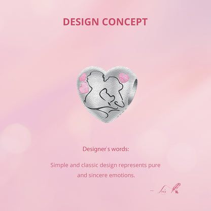 Couple  Heart Bead Charm